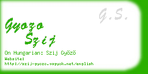 gyozo szij business card